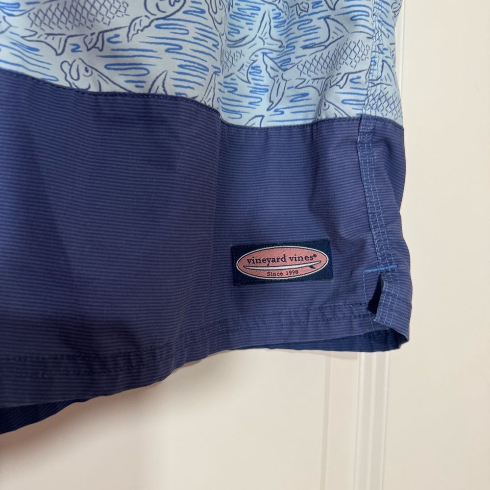 Vineyard Vines Blue Patterned Drawstring Swim Tru… - image 3
